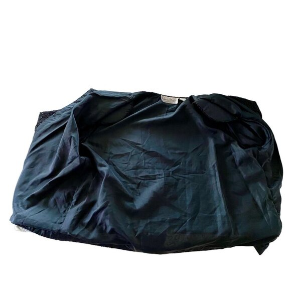 Laurence Kazar New York Black Beaded Silk Jacket Women's XL - Picture 8 of 13